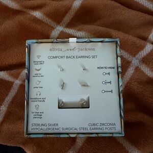 Olivia and Jackson Silver Earring Set